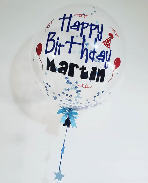 Personalized Confetti Birthday Balloon.