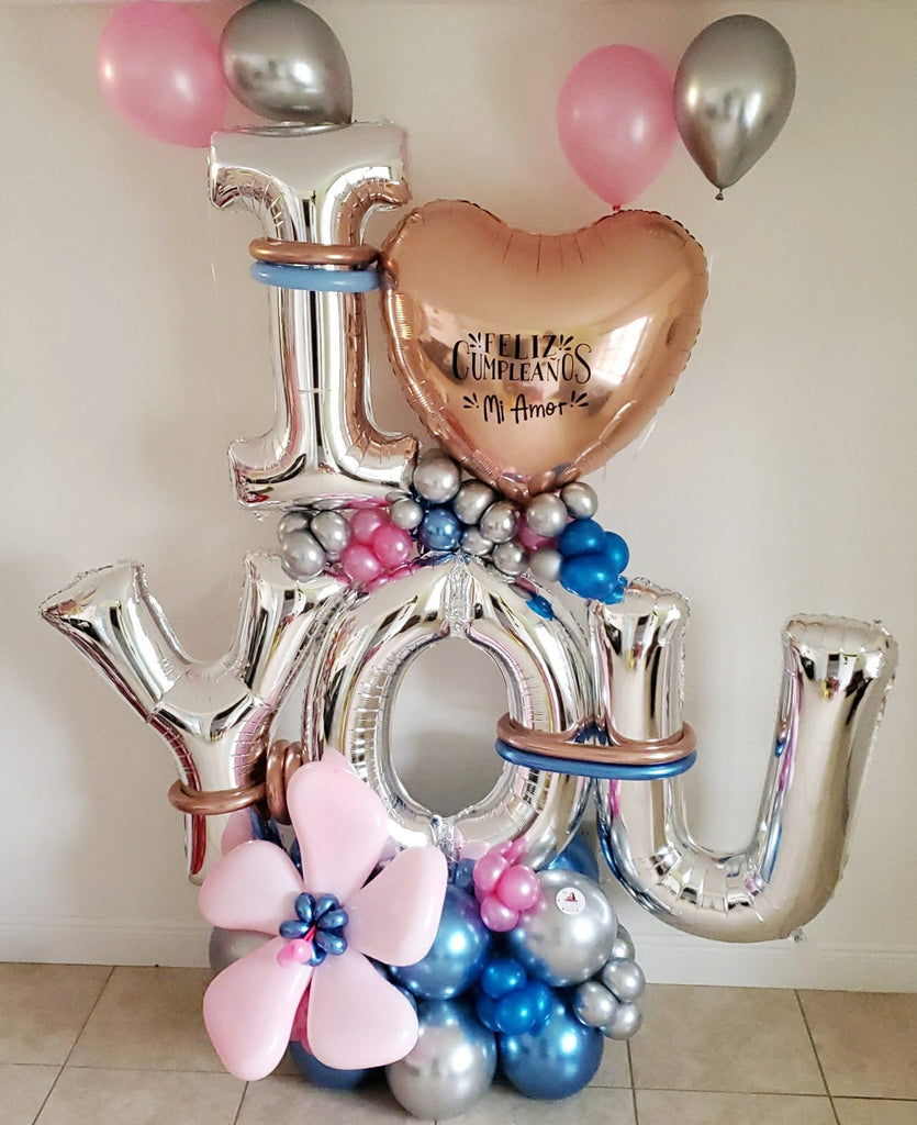Personalized Love Balloon Bouquet.