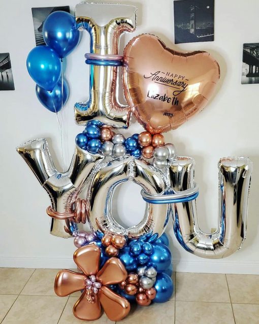 Personalized Love Balloon Bouquet.