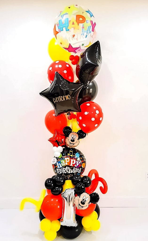 Globos Mickey Mouse Kit Decoración Cumpleaños Happy Birthday